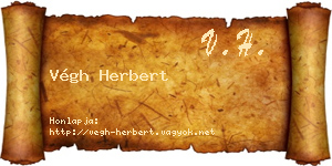 Végh Herbert névjegykártya