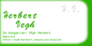 herbert vegh business card